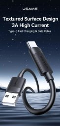 Kabel USB Usams Kabel USAMS U94 18W USB-C do USB-A 1m    czarny