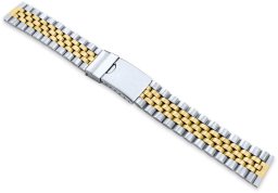 Lavvu Bransoleta stalowa do zegarka 20 mm Lavvu LS2CC20 dwukolorowa zwężana o 4 mm .