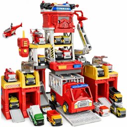 Zestaw Zabawkowy Remiza Strażacka Centrum Ratunkowe Światła Dźwięki