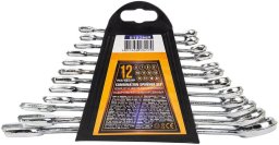 Zestaw kluczy płasko oczkowych 6-22mm 12el
