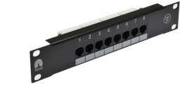 Patch panel RACK 10 kat.5e 8p UTP 1U czarny NEKU