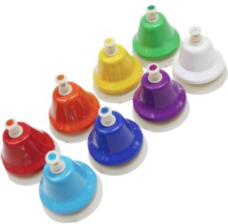 Zestaw kolorowych dzwonków diatonicznych dla dzieci KERA AUDIO HB8