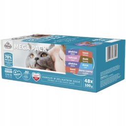 FRENDI rybne dwusmaki (gładzica/dorsz, gładzica/łosoś, tuńczyk/śledz łosoś/dorsz czarny) 48x100g