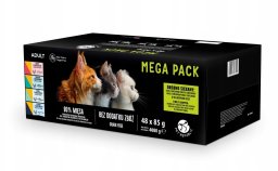Pet Republic PetRepublic saszetki dla kota rybne smaki (łosoś, kurczak, tuńczyk, dorsz, pstrąg) 48x85g