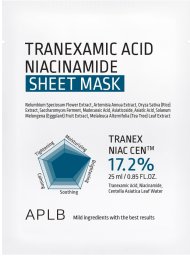 APLB Tranexamic Acid Niacinamide Sheet Mask rozjaśniająca maska w płachcie 25ml