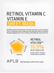 APLB Retinol Vitamin C Vitamin E Sheet Mask rozświetlająca maska w płachcie 25ml