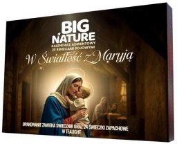 Big Nature W Światłość z Maryją kalendarz adwentowy ze świecami sojowymi i świecznikiem 24szt