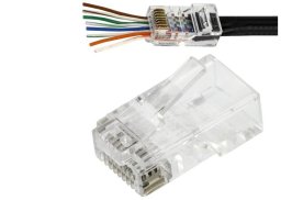 Wtyk modularny RJ45 8P8C kat.5 nieekranowany UTP drut TALVICO WORECZEK 100szt.