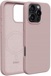 Nakładka Etteri Silicone Mag do iPhone 16 Pro 6,3" jasnoróżowa