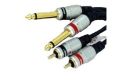 Vitalco VITALCO MK50 Kabel Audio 2x Jack 6,3mm Mono (wtyk) / 2x RCA Cinch (wtyk) 3m