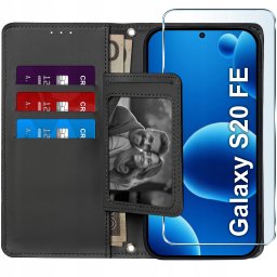 ETUI z klapką do Samsung S20 FE Zamykane Magnetyczne + SZKŁO 9H
