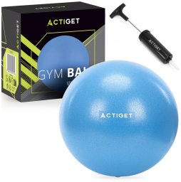 Piłka do pilatesu i rehabilitacji 22 cm z pompką gimnastyczna do ćwiczeń niebieska UNIWERSALNY