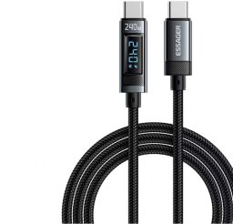 Kabel Essager USB-C do USB-C 240W 2m, 480Mb/s, Wyświetlacz LED