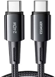 Kabel USB StarTech Essager USB-C do USB-C 240 W 2 m 480 Mb/s szybkie ładowanie (EXCTT3-CGAOG-P)