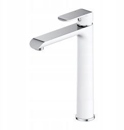 Omnires bateria umywalkowa wysoka SACRAMENTO chrom/biały SC2312CRB