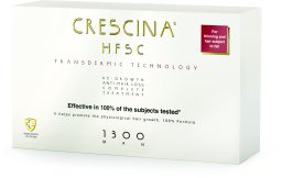 Labo, Crescina, Transdermic HFSC 1300, For Growth Stimulation, Ampoules Treatment Serum, For Scalp, For Men, 10 +10 pcs, 3.5 ml For Men