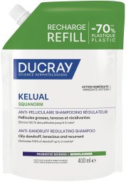 Ducray, Kelual Squanorm, Hair Treatment Shampoo, Anti-Dandruff, For Scalp With Oily Dandruf, Refill, 400 ml Unisex