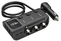 Rozdzielacz gniazda zapalniczki ładowarka samochodowa USB-C PD USB QC 120W