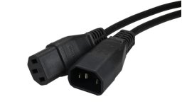 Przedłużacz zasilający 230V IEC320 C14/ C13 5m czarny