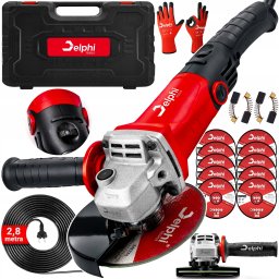 SZLIFIERKA KĄTOWA GUMÓWKA MOCNA KĄTÓWKA DIAX 125mm Z REGULACJĄ + 10 TARCZ