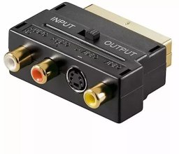 SCART to 3RCA + S-Video with ON/OFF button RF-AD-SC-3RCA+SVID-IN/OUT (4752219008235)