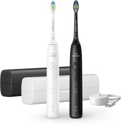 Szczoteczka Philips Sonicare 5500 HX7119/02 2 szt. Czarna/Biała