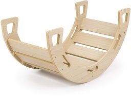 Bujak Montessori DĄB + zjeżdżalnia ze ścianką + poduszka różowa