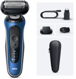 Braun 62-B1200s Golarka foliowa Przycinarka Czarny, Niebieski