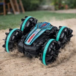 Samochód Kaskaderski Zdalnie Sterowany RC Pływający Turkusowy 4x4