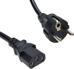 Polion Przewód zasilający 230V | C13 | prosty | 0,3m