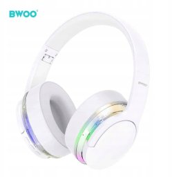 BWOO BW587 nauszne słuchawki bezprzewodowe ANC białe