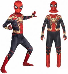 Oryginalny strój SPIDERMAN No Way Home Kostium + maska 4-12 lat roz. 104-152 M