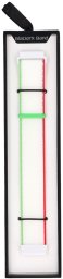 GlacierX pasek do smartwatcha Grip Strap Nylon Ice White Biel lodowca + czerwony i zielony 22mm
