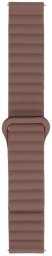GlacierX pasek do smartwatcha Silicone Magnetic Wave Hot Chocolate Brązowo-czarny 22mm