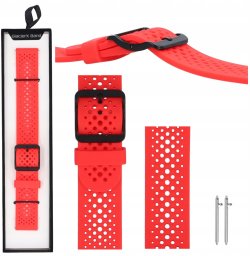 GlacierX pasek do smartwatcha Silicone Air Dot Ice Red Czerwony 22mm