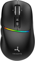 Mysz Triadyn Bezprzewodowa Mysz Biurowa ENCELADUS Bluetooth 2.4 GHz RGB 3200 DPI PA3207 Czarna