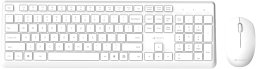 Klawiatura + mysz Triadyn Bezprzewodowy Zestaw Biurowy PLEIONE Klawiatura CRESSIDA i Mysz VEGA 1600 DPI Biały