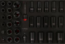 Klucz udarowy KS Tools 3/4'' zestaw końcówek udarowych wkład z pianki