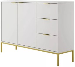 Komoda AUSTIN 150 biała/złota KOCOT MEBLE