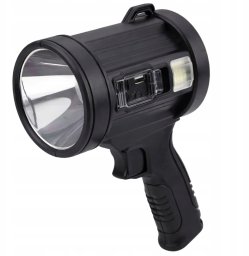 Latarka Lean Latarka LED Szperacz 6 Trybów Powerbank Wymienne Filtry 23 cm