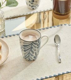 MUG 310ML FLORAL BLUE