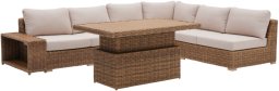 ZESTAW MEBLI OGRODOWYCH PORTO BEŻOWY TECHNORATTANOWY