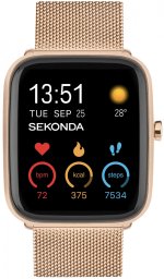 Smartwatch męski Sekonda 30220 różowe złoto bransoleta