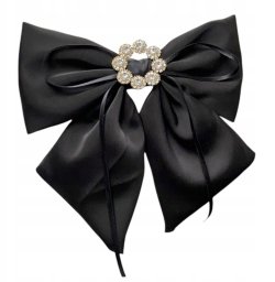 ECARLA_Spinka do włosów z diamencikami Czarna XL SP441CZ