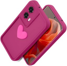 krainaGSM Etui do Motorola Moto G85 5G silikonowe MATOWE serce