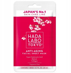 Hada Labo Tokyo, Hada Labo, Hyaluronic Acid & Collagen, Anti-Aging, Sheet Mask, Face, Day, 20 ml For Women