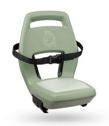 Elibas Fotelik dziecięcy Qibbel Junior 6+ Sage Green green/green, mocowanie na bagażnik, udźwig 35kg (QBL-Q367)