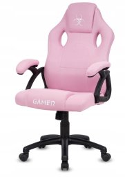 Fotel obrotowy do biurka CARRERA M FULL PINK FABRIC