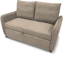 Sofa wypoczynkowa Lotus do spania velvet kanapa taupe