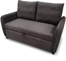 Sofa wypoczynkowa Lotus do spania velvet kanapa brąz